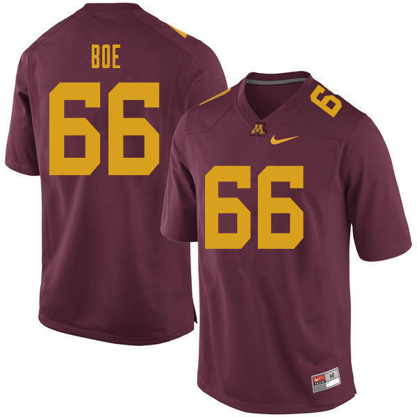 Men #66 Nathan Boe Minnesota Golden Gophers College Football Jerseys Sale-Maroon